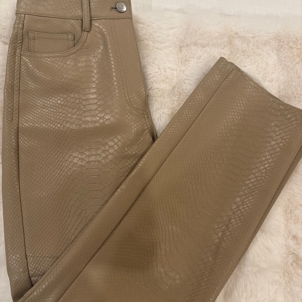 Aritzia Melina Tan Snake Print Women Pants